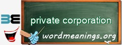 WordMeaning blackboard for private corporation